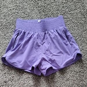Women's Purple High-Waisted Shorts